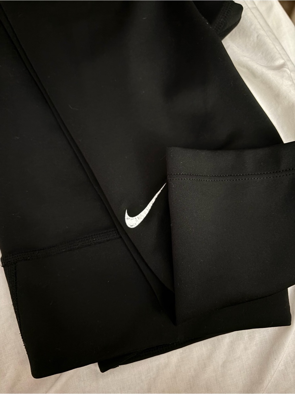 Nike Black Dri-FIT Leggings with White Logo